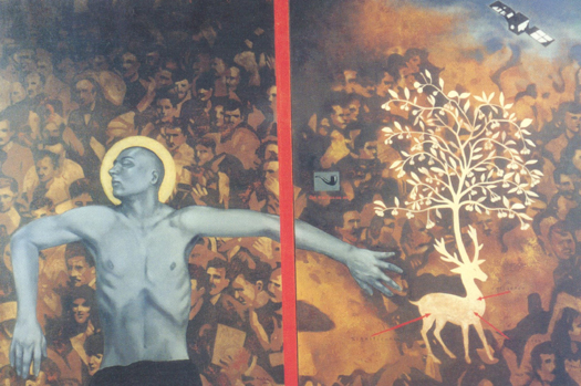 BAIJU PARTHAN
Delirium - Harris Meets Magritte
Acrylic on Canvas
58 X 72
2002
On Request