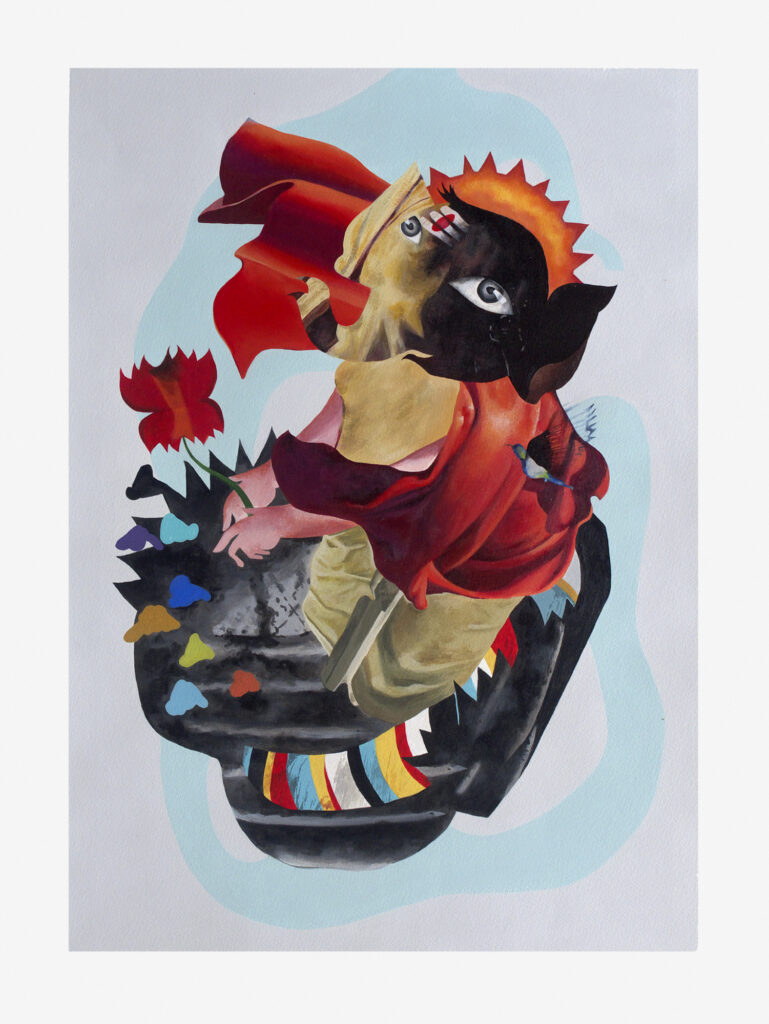 Raghava KK, Advaitha Ganesha , acrylic on canvas, 26” x 19”, 2015.