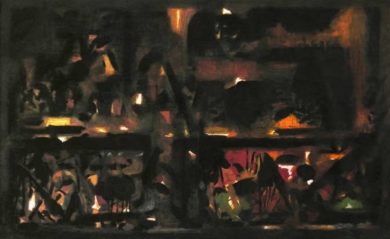 Collection -Jehangir Nicholson Art Foundation- SH Raza, Zamin, Acrylic on canvas, 189 x 300, 1971